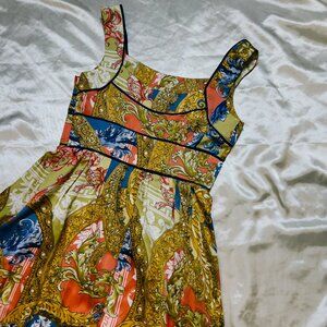 vibrant Colorful Print Maxi Dress